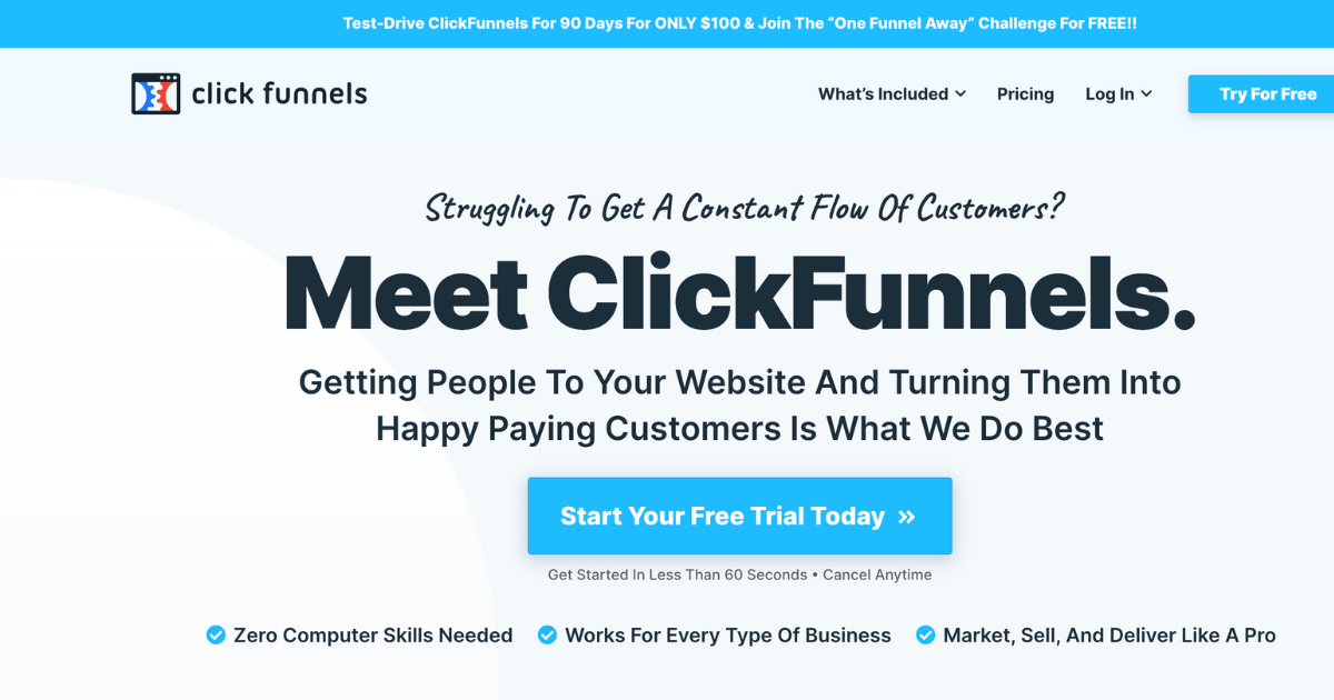 ClickFunnels | Webページ作成ツール