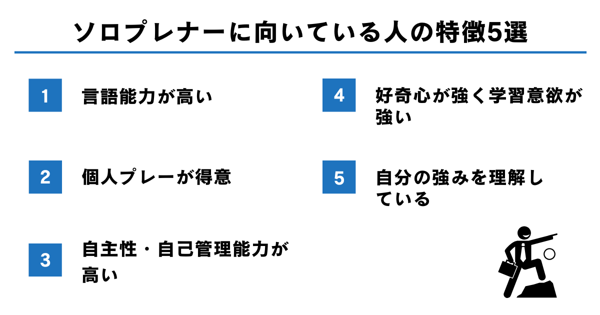 ソロプレナーに向いている人の特徴5選